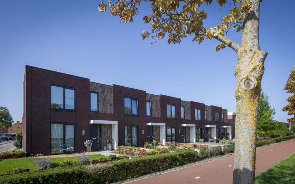 Overzicht van de levensloopbestendige woningen aan de Calandweg in Zierikzee
